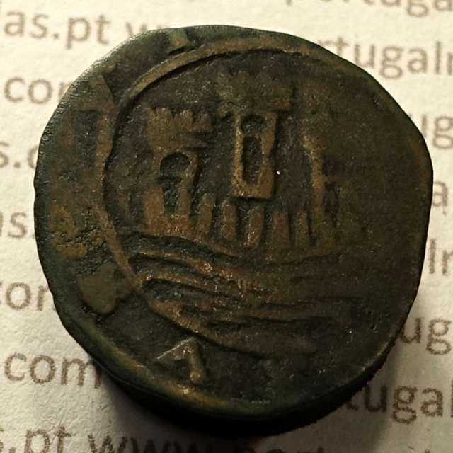 Ceitil Cobre de D. Afonso V (1438 -1481), Ceitil (1/6 Real Branco) Tipologia do catálogo F. Magro 7º Grupo - A5.7.2.1