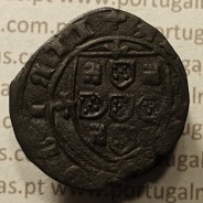 Ceitil Cobre de D. Afonso V (1438 -1481), Ceitil (1/6 Real Branco) Tipologia do catálogo F. Magro 8º Grupo - 3 ligações castelos