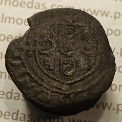 Ceitil Cobre de D. Afonso V (1438 -1481), Ceitil (1/6 Real Branco) Tipologia do catálogo F. Magro 8º Grupo - A5.8.3.1