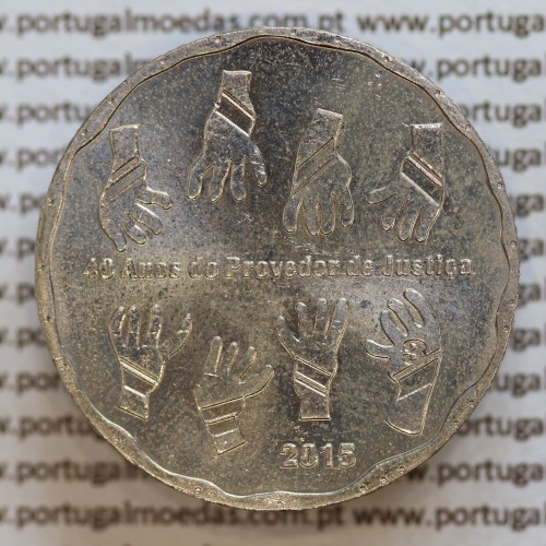 2,50€ Euros 2015, 40 Anos do Provedor De Justiça, Cuproníquel (Portugal, 2,50 Euro 2015, Ombudsman)