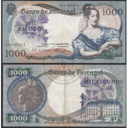 Nota de 1000 Escudos 1967 D.Maria II, 1000$00 19/05/1967 Chapa: 10 - Banco de Portugal (Circulada)