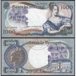 Nota de 1000 Escudos 1967 D.Maria II, 1000$00 19/05/1967 Chapa: 10 - Banco de Portugal (Muito Pouco Circulada)