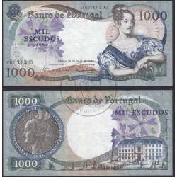 Nota de 1000 Escudos 1967 D.Maria II, 1000$00 19/05/1967 Chapa: 10 - Banco de Portugal (Circulada)