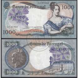 Nota de 1000 Escudos 1967 D.Maria II, 1000$00 19/05/1967 Chapa: 10 - Banco de Portugal (Circulada)