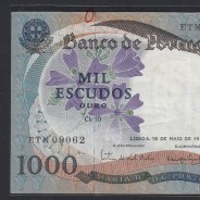 Nota de 1000 Escudos 1967 D.Maria II, 1000$00 19/05/1967 Chapa: 10 - Banco de Portugal (Circulada)