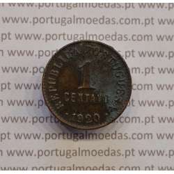 MOEDA DE UM CENTAVO (1 CENTAVO) BRONZE 1920 "P" ABERTO BC
