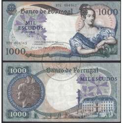 Nota de 1000 Escudos 1967 D.Maria II, 1000$00 19/05/1967 Chapa: 10 - Banco de Portugal (Circulada)