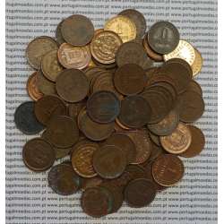 LOTE DE 100 MOEDAS DE UM CENTAVO (1 CENTAVO) BRONZE 1920 "P" ABERTO