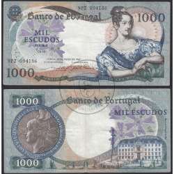 Nota de 1000 Escudos 1967 D.Maria II, 1000$00 19/05/1967 Chapa: 10 - Banco de Portugal (Circulada)