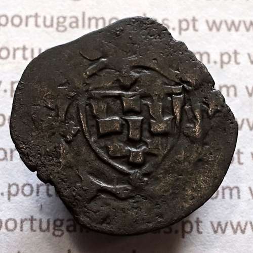 Ceitil Cobre de D. Afonso V (1438 -1481), Ceitil (1/6 Real Branco) Tipologia do catálogo F. Magro 2º Grupo - 2.6.1.variante