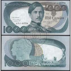 Nota de 1000 Escudos 1968 D.Pedro V, 1000$00 28/05/1968 Chapa: 11 - Banco de Portugal (Pouco Circulada)