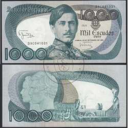 Nota de 1000 Escudos 1980 D.Pedro V, 1000$00 16/09/1980 Chapa: 11 - Banco de Portugal (Pouco Circulada)