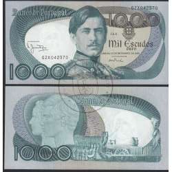 Nota de 1000 Escudos 1982 D.Pedro V, 1000$00 21/09/1982 Chapa: 11 - Banco de Portugal (Muito Pouco Circulada)