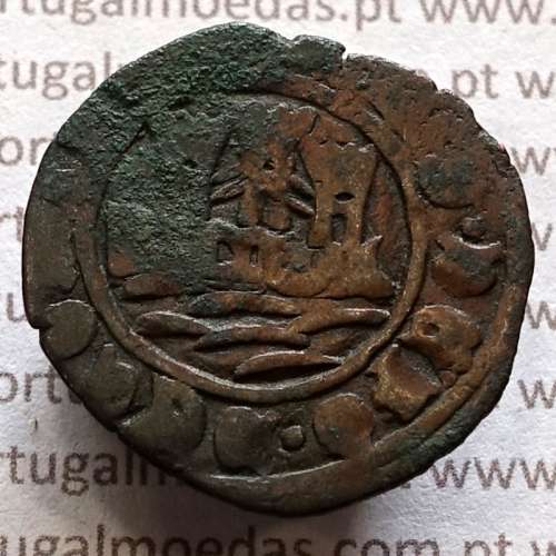 Ceitil Cobre de D. Afonso V (1438 -1481), Ceitil (1/6 Real Branco) Tipologia do catálogo F. Magro 2º Grupo - A5.2.2.6