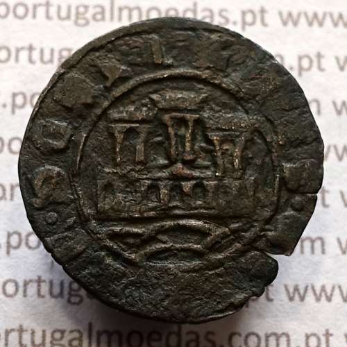 Ceitil Cobre de D. Afonso V (1438 -1481), Ceitil (1/6 Real Branco) Tipologia do catálogo F. Magro 2º Grupo - A5.2.1.3