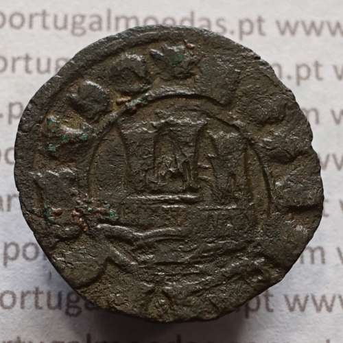 Ceitil Cobre de D. Afonso V (1438 -1481), Ceitil (1/6 Real Branco) Tipologia do catálogo F. Magro 2º Grupo - A5.2.2.6