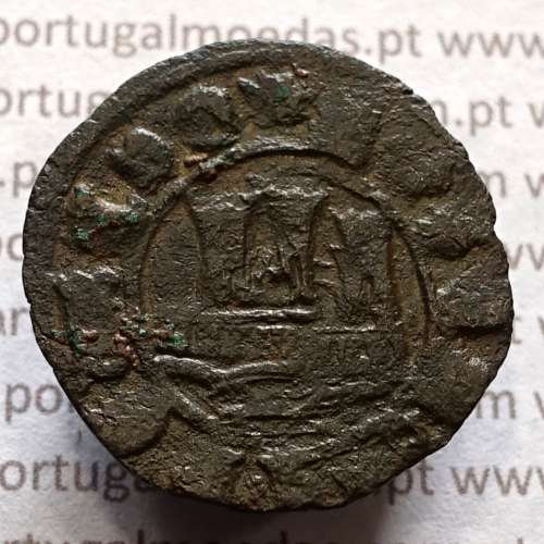 Ceitil Cobre de D. Afonso V (1438 -1481), Ceitil (1/6 Real Branco) Tipologia do catálogo F. Magro 2º Grupo - A5.2.2.6