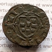 Ceitil Cobre de D. Afonso V (1438 -1481), Ceitil (1/6 Real Branco) Tipologia do catálogo F. Magro 2º Grupo - A5.2.2.6