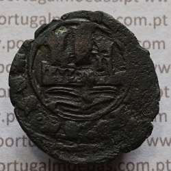 Ceitil Cobre de D. Afonso V (1438 -1481), Ceitil (1/6 Real Branco) Tipologia do catálogo F. Magro 2º Grupo - Não Catalogada
