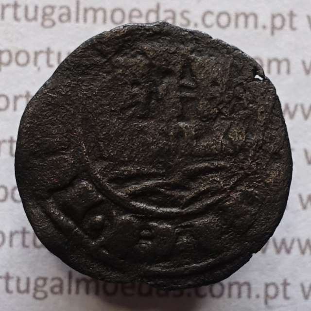 Ceitil Cobre de D. Afonso V (1438 -1481), Ceitil (1/6 Real Branco) Tipologia do catálogo F. Magro 2º Grupo - A5.2.1.7