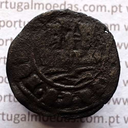 Ceitil Cobre de D. Afonso V (1438 -1481), Ceitil (1/6 Real Branco) Tipologia do catálogo F. Magro 2º Grupo - A5.2.1.7