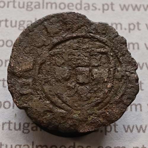 Ceitil Cobre de D. Afonso V (1438 -1481), Ceitil (1/6 Real Branco) Tipologia do catálogo F. Magro 2º Grupo - A5.2.1.7