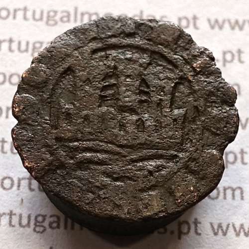 Ceitil Cobre de D. Afonso V (1438 -1481), Ceitil (1/6 Real Branco) Tipologia do catálogo F. Magro 2º Grupo - A5.2.1.7