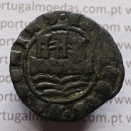 Cobre de D. Afonso V (1438 -1481), Ceitil (1/6 Real Branco) Tipologia do catálogo F. Magro 2º Grupo - Não catalogada