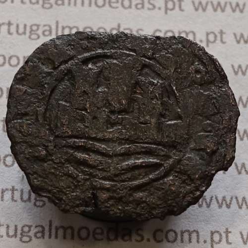 Ceitil Cobre de D. Afonso V (1438 -1481), Ceitil (1/6 Real Branco) Tipologia do catálogo F. Magro 2º Grupo - A5.2.2.4