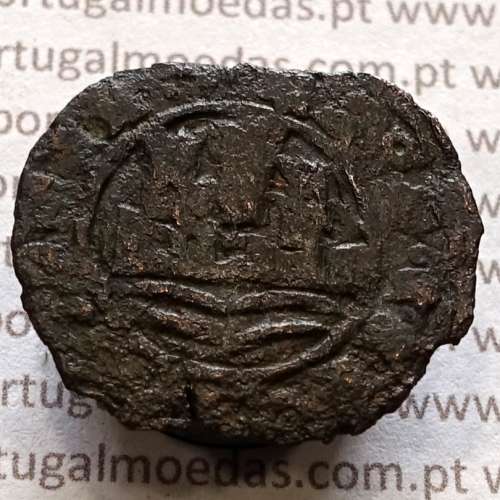 Ceitil Cobre de D. Afonso V (1438 -1481), Ceitil (1/6 Real Branco) Tipologia do catálogo F. Magro 2º Grupo - A5.2.2.4