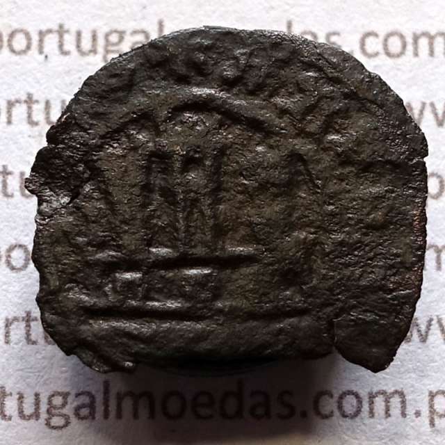 Ceitil Cobre de D. Afonso V (1438 -1481), Ceitil (1/6 Real Branco) Tipologia do catálogo F. Magro 9º Grupo - A5.9.02.13