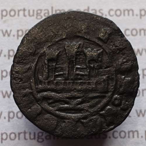 Ceitil Cobre de D. Afonso V (1438 -1481), Ceitil (1/6 Real Branco) Tipologia do catálogo F. Magro 2º Grupo - A5.2.5.4