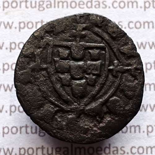 Ceitil Cobre de D. Afonso V (1438 -1481), Ceitil (1/6 Real Branco) Tipologia do catálogo F. Magro 2º Grupo - A5.2.5.4