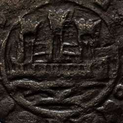 Ceitil Cobre de D. Afonso V (1438 -1481), Ceitil (1/6 Real Branco) Tipologia do catálogo F. Magro 2º Grupo - A5.2.5.4