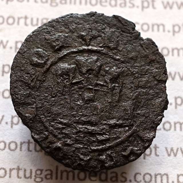 Ceitil Cobre de D. Afonso V (1438 -1481), Ceitil (1/6 Real Branco) Tipologia do catálogo F. Magro 1º Grupo - A5.1.3.3