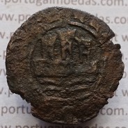 Ceitil Cobre de D. Afonso V (1438 -1481), Ceitil (1/6 Real Branco) Tipologia do catálogo F. Magro 2º Grupo - A5.2.2.2