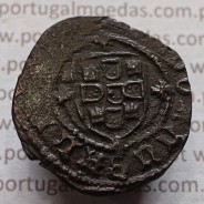 Ceitil Cobre de D. Afonso V (1438 -1481), Ceitil (1/6 Real Branco) Tipologia do catálogo F. Magro 9º Grupo - Não catalogada