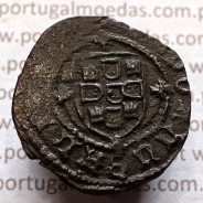 Ceitil Cobre de D. Afonso V (1438 -1481), Ceitil (1/6 Real Branco) Tipologia do catálogo F. Magro 9º Grupo - Não catalogada