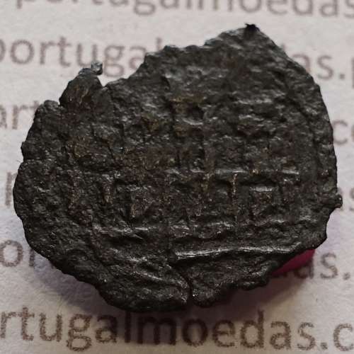Ceitil Cobre de D. Afonso V (1438 -1481), Ceitil (1/6 Real Branco) Tipologia do catálogo F. Magro 9º Grupo - Não catalogada