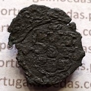 Ceitil Cobre de D. Afonso V (1438 -1481), Ceitil (1/6 Real Branco) Tipologia do catálogo F. Magro 9º Grupo - Não catalogada