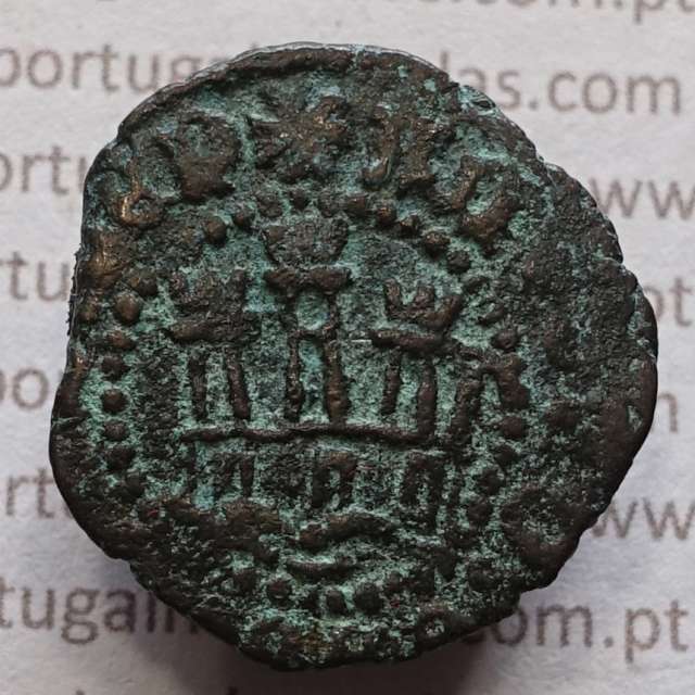 Ceitil Cobre de D. Afonso V (1438 -1481), Ceitil (1/6 Real Branco) Tipologia do catálogo F. Magro 9º Grupo - A5.9.12.7