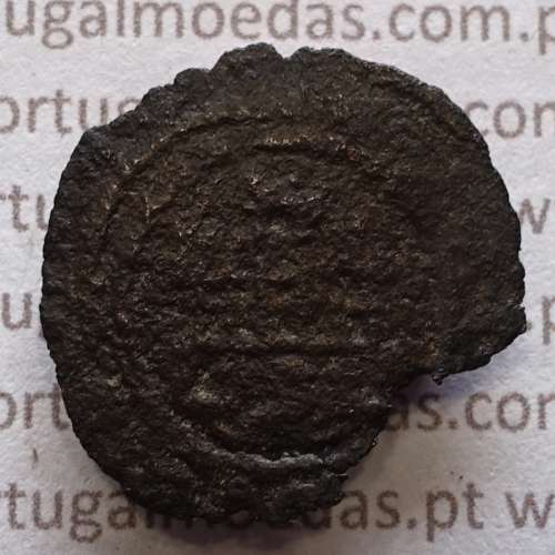 Ceitil Cobre de D. Afonso V (1438 -1481), Ceitil (1/6 Real Branco) Tipologia do catálogo F. Magro 9º Grupo - A5.9.12.39 variante