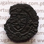 Ceitil Cobre de D. Afonso V (1438 -1481), Ceitil (1/6 Real Branco) Tipologia do catálogo F. Magro 9º Grupo - A5.9.12.39 variante