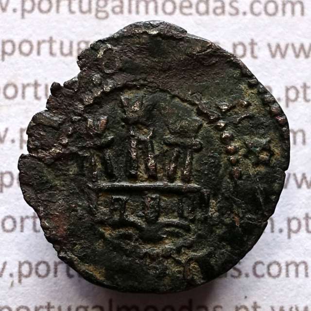 Ceitil Cobre de D. Afonso V (1438 -1481), Ceitil (1/6 Real Branco) Tipologia do catálogo F. Magro 9º Grupo - A5.9.2.4