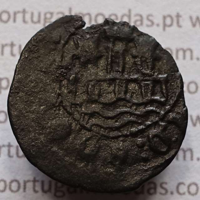 Ceitil Cobre de D. Afonso V (1438 -1481), Ceitil (1/6 Real Branco) Tipologia do catálogo F. Magro 9º Grupo - A5.9.2.8