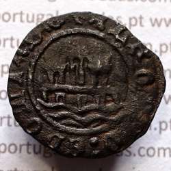 Ceitil Cobre de D. Afonso V (1438 -1481), Ceitil (1/6 Real Branco) Tipologia do catálogo F. Magro 9º Grupo - A5.9.12.17