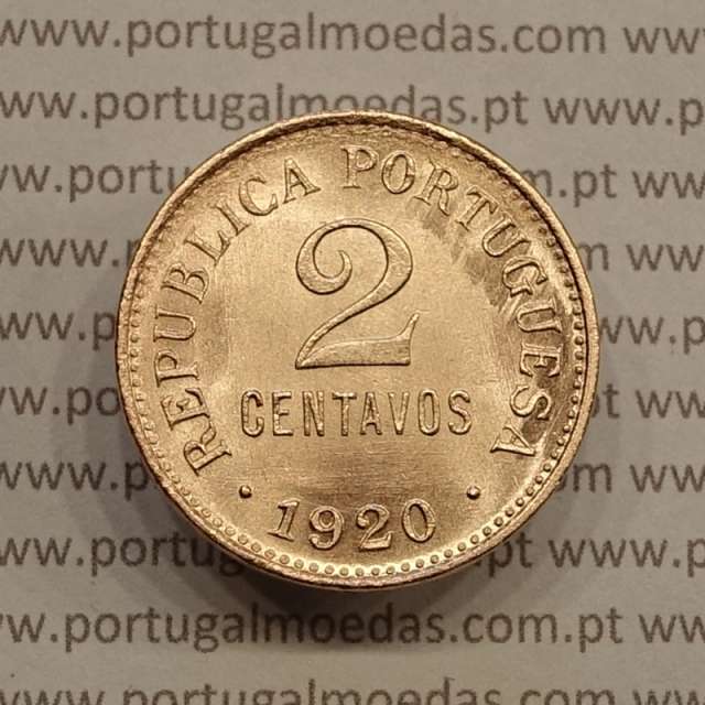 MOEDA DE DOIS CENTAVOS (2 CENTAVOS) BRONZE 1920 SOBERBA