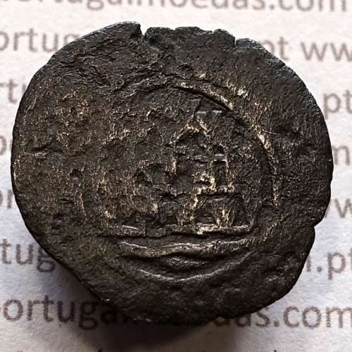 Ceitil Cobre de D. Afonso V (1438 -1481), Ceitil (1/6 Real Branco) Tipologia do catálogo F. Magro 9º Grupo - Não catalogada