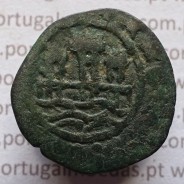 Ceitil Cobre de D. Afonso V (1438 -1481), Ceitil (1/6 Real Branco) Tipologia do catálogo F. Magro 9º Grupo - Não catalogada