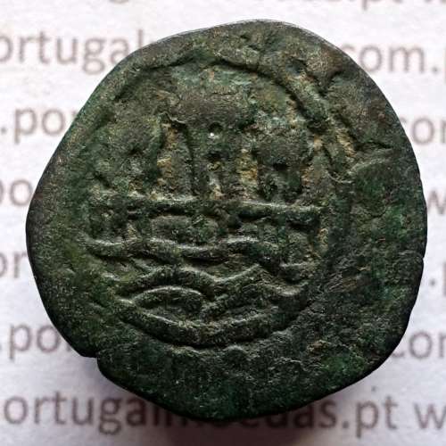 Ceitil Cobre de D. Afonso V (1438 -1481), Ceitil (1/6 Real Branco) Tipologia do catálogo F. Magro 9º Grupo - Não catalogada
